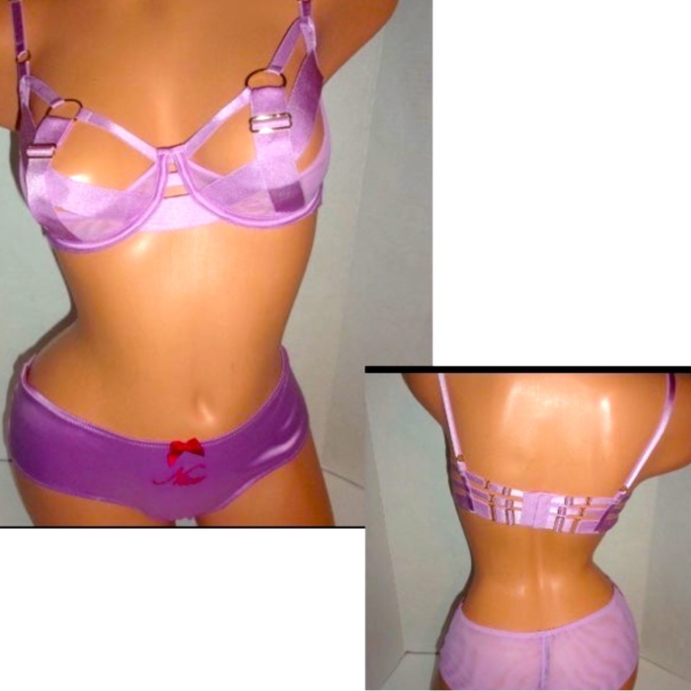 34C Victoria’s Secret unlined Balconet Strappy Bra & Cheeky Panty(M